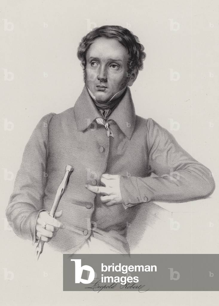 Louis Leopold Robert, Swiss painter (engraving)