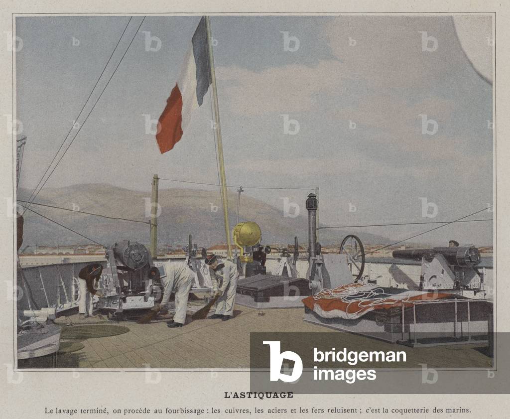 L'Astiquage (coloured photo)
