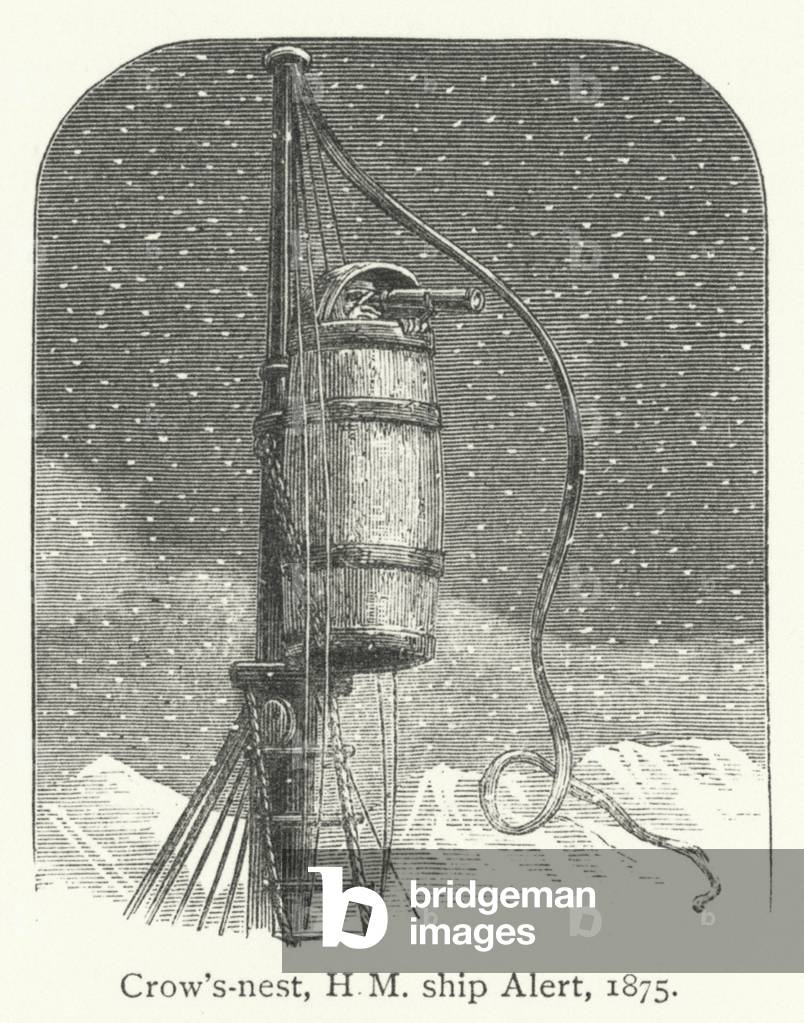 Crow's-nest, HM ship Alert, 1875 (engraving)