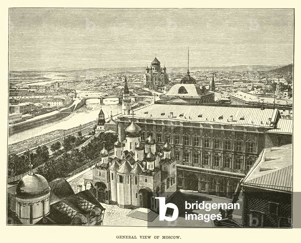 General view of Moscow (engraving)