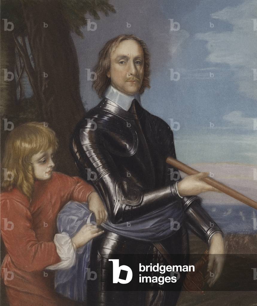 Oliver Cromwell (colour litho)