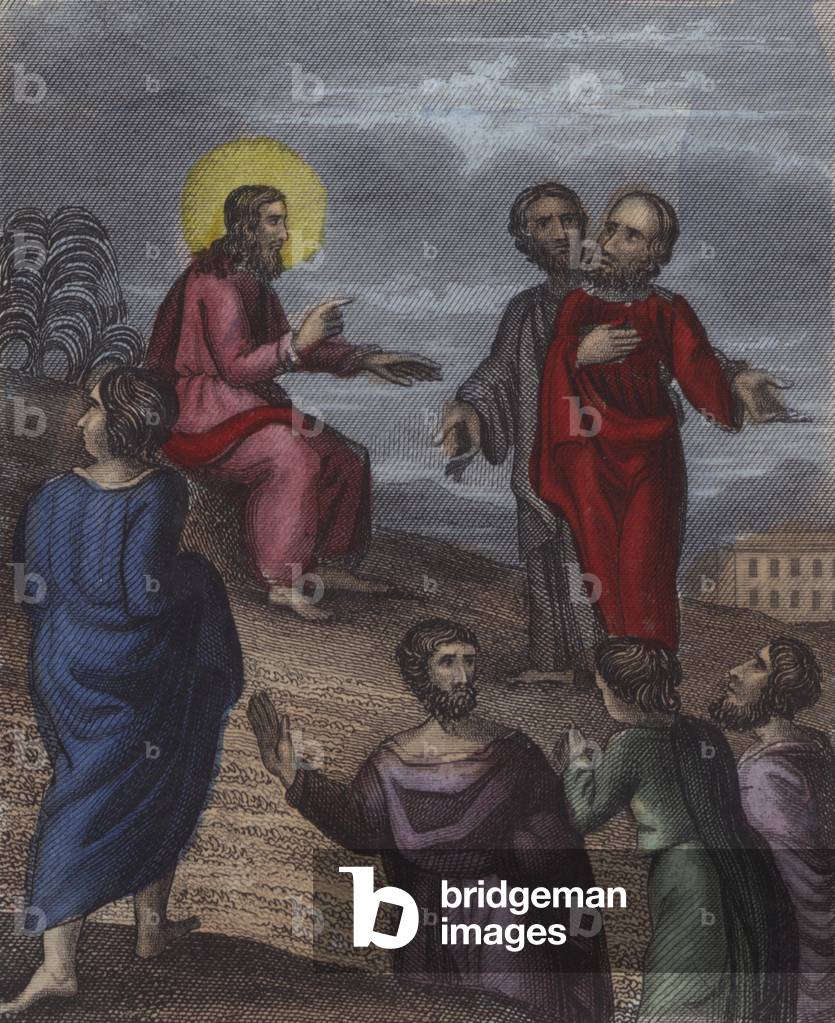 Illustration for Scripture History for the Improvement of Youth, c.1850 (coloured engraving)