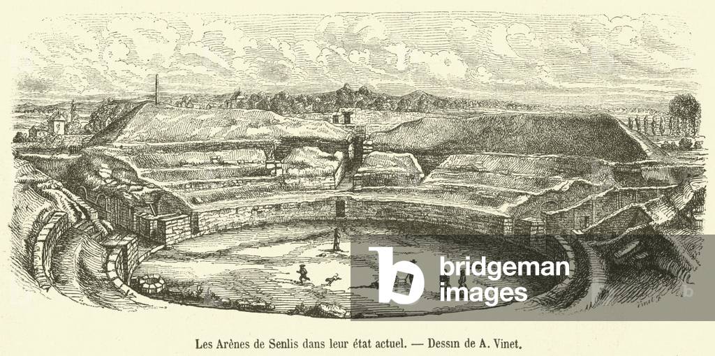Les Arenes de Senlis dans leur etat actuel (engraving)