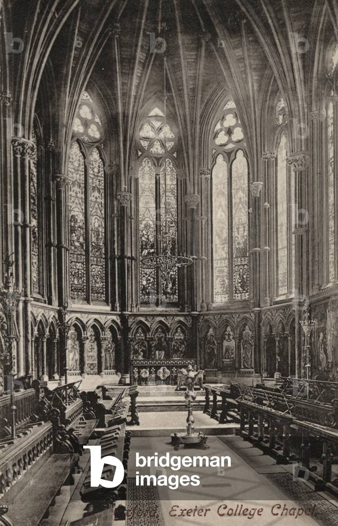 Oxford, Exeter College Chapel (b/w photo)