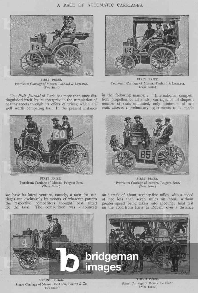 A Race of Automatic Carriages (engraving)