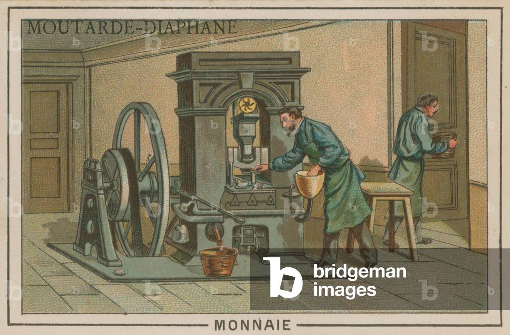 Minting coins (chromolitho)