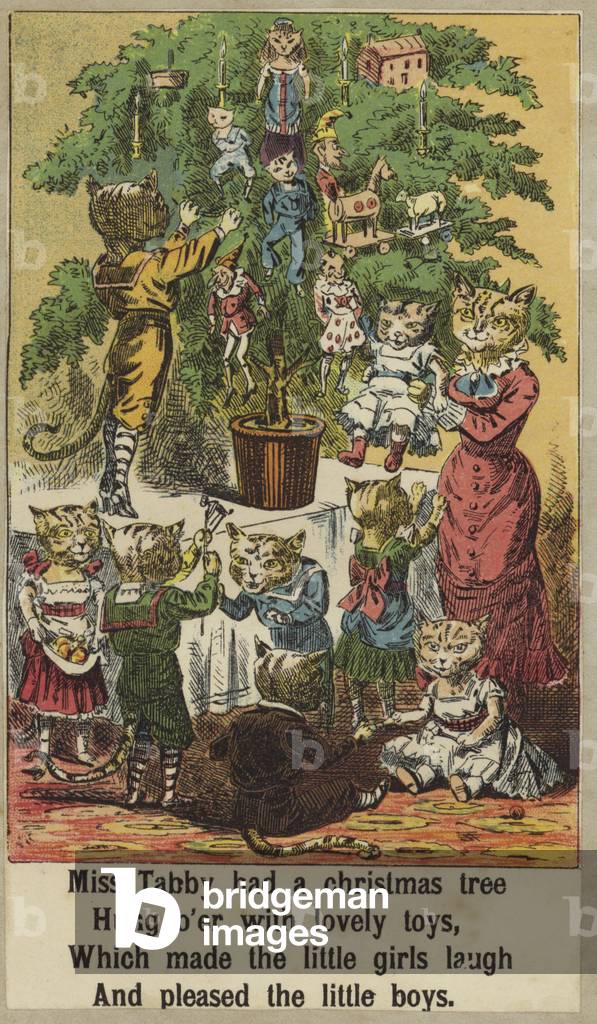 Tabby's Party (colour litho)