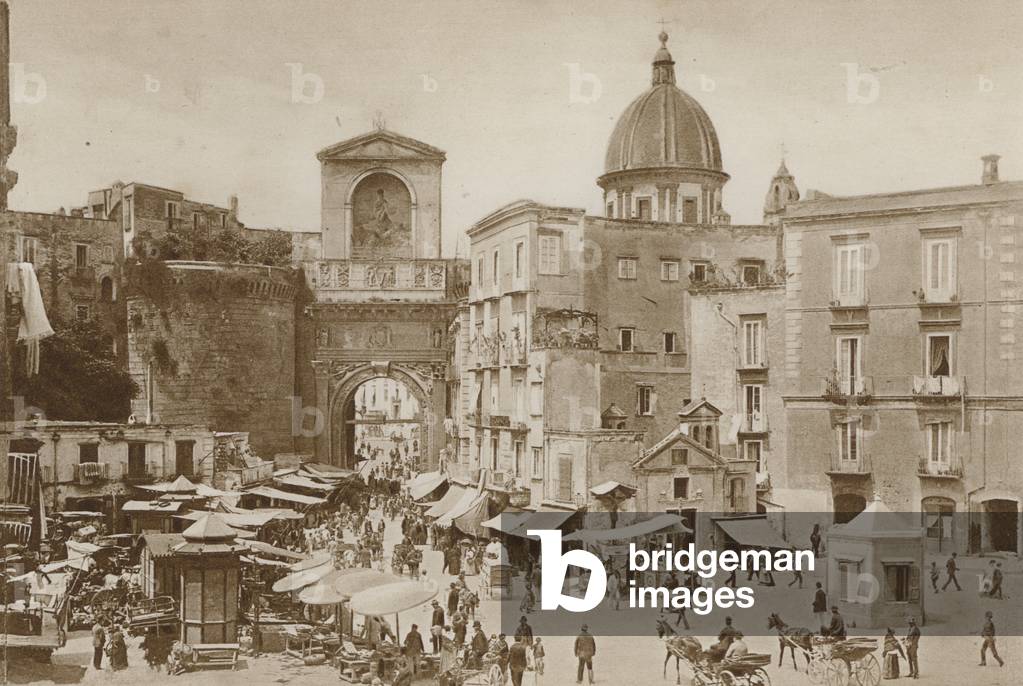 Napoli, Porta Capuana (b/w photo)