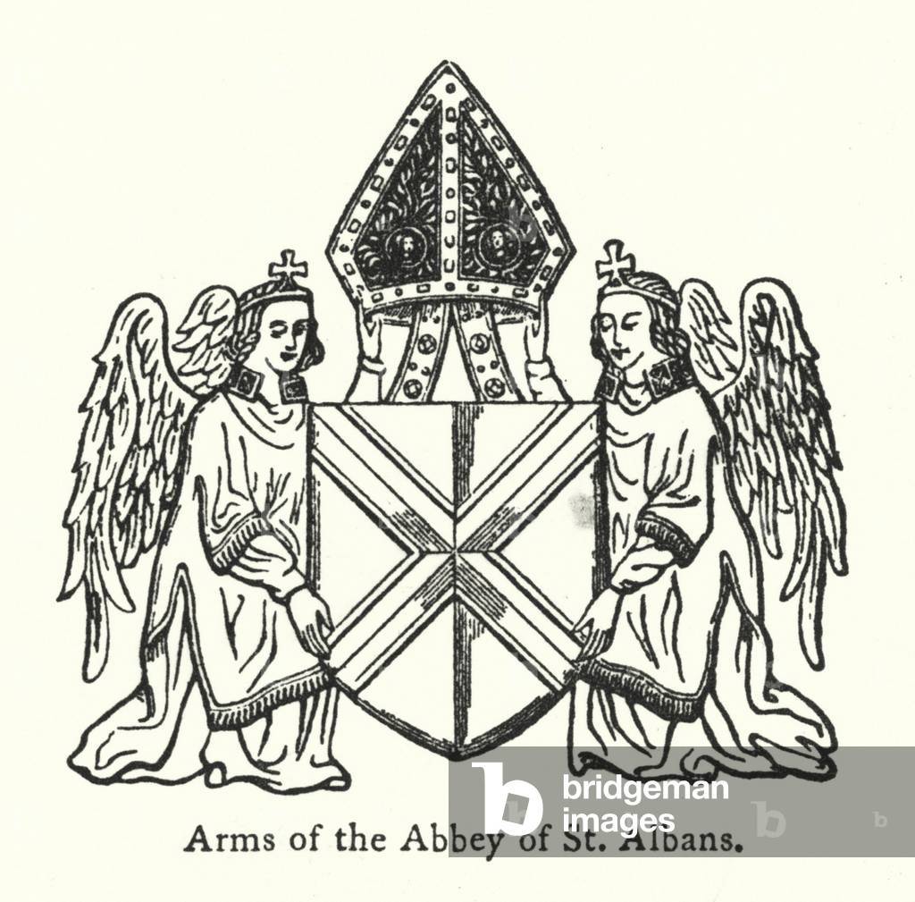 Arms of the Abbey of St Albans (engraving)