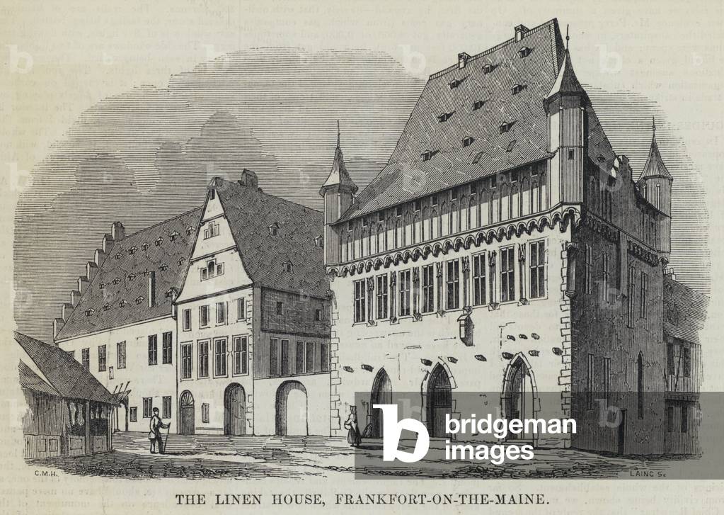 The Linen House, Frankfort-on-the-Maine (engraving)