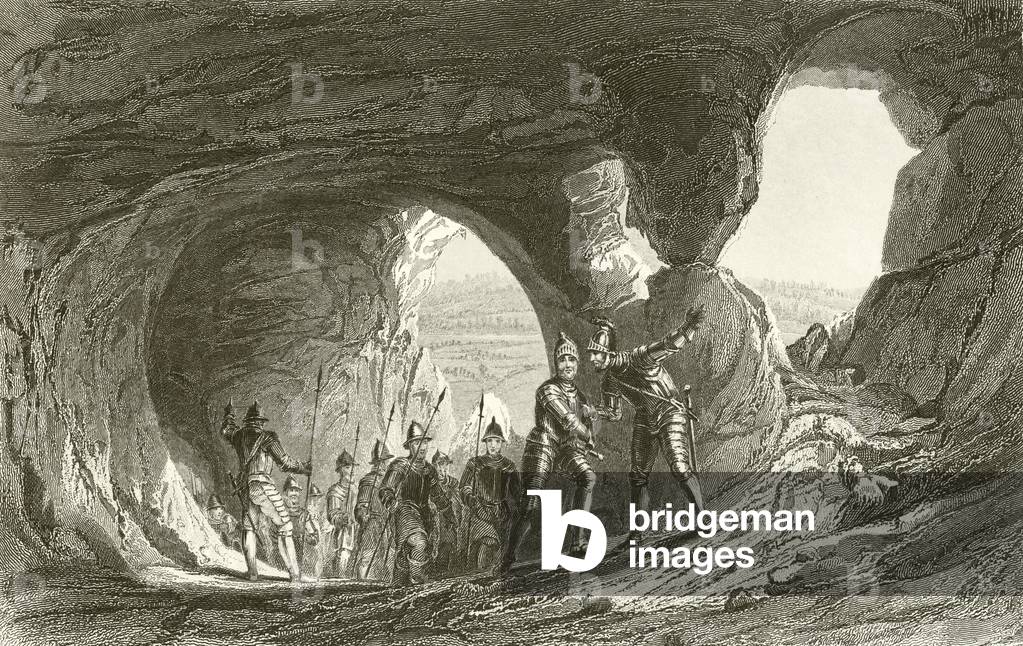 Mortimer's Hole, Nottingham Castle (engraving)