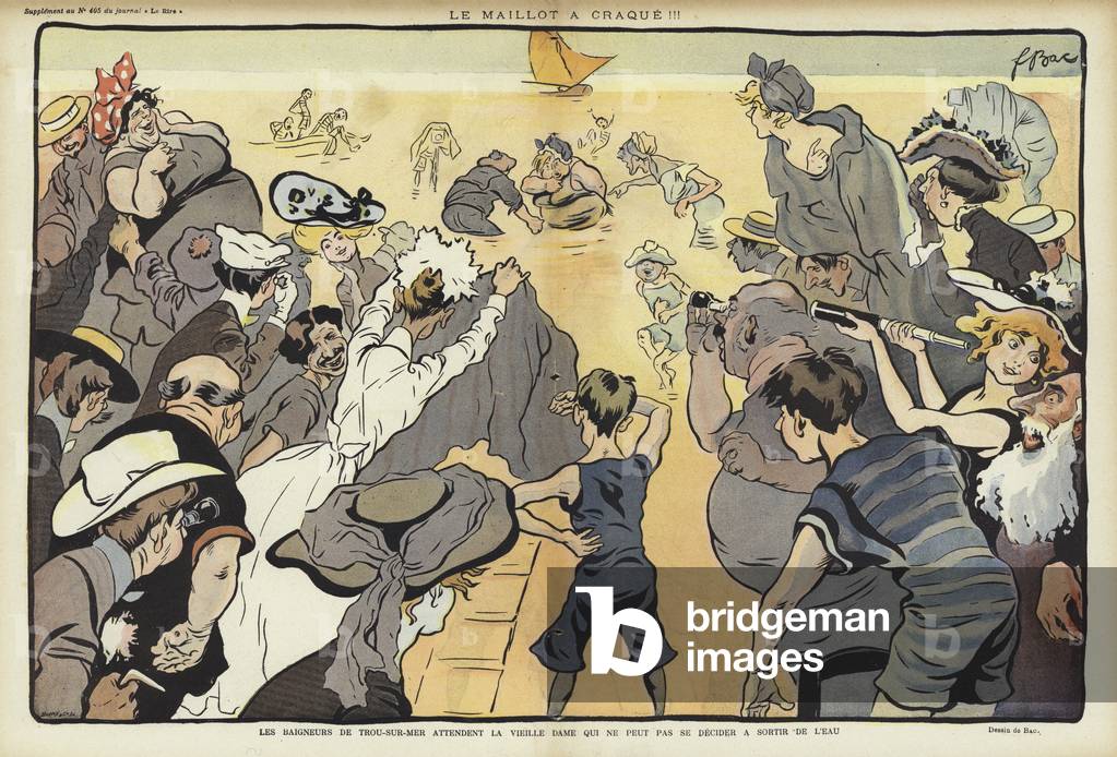 Illustration for Le Rire (colour litho)