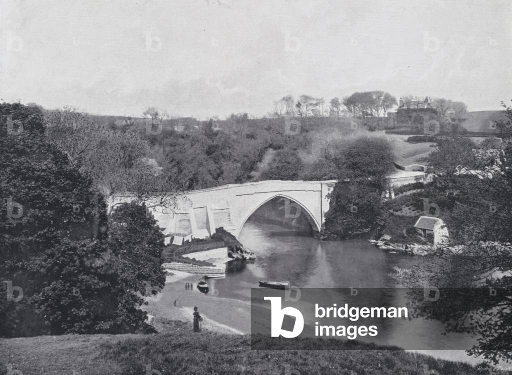 Scotland: Brig o' Balgownie, Aberdeen (b/w photo)