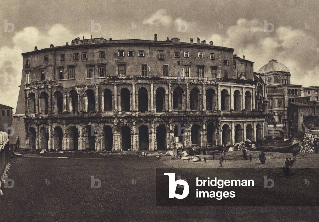 Roma: Teatro Marcello (b/w photo)