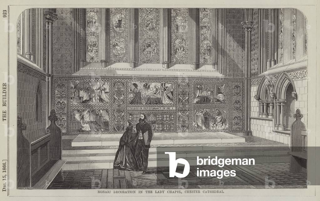 Mosaic Decoration in the Lady Chapel, Chester Cathedral (engraving)