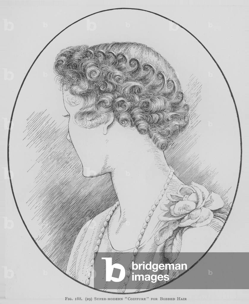 Super-modern Coiffure for bobbed hair (litho)