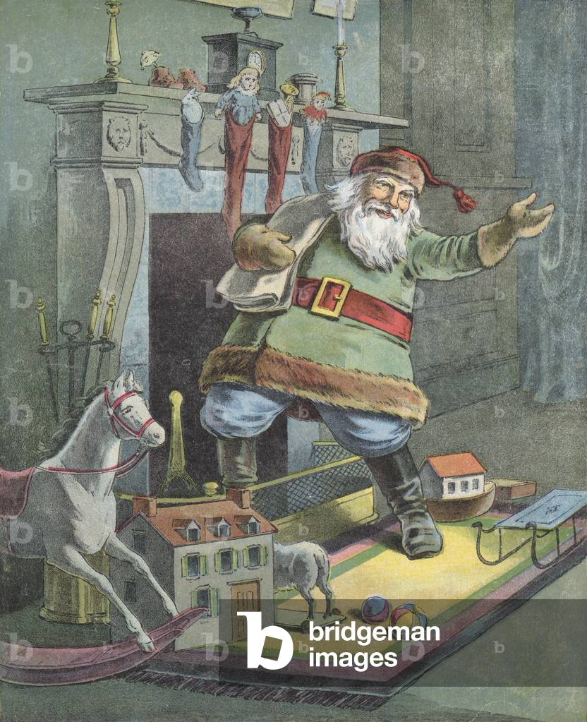 Illustration for The Night Before Christmas (chromolitho)
