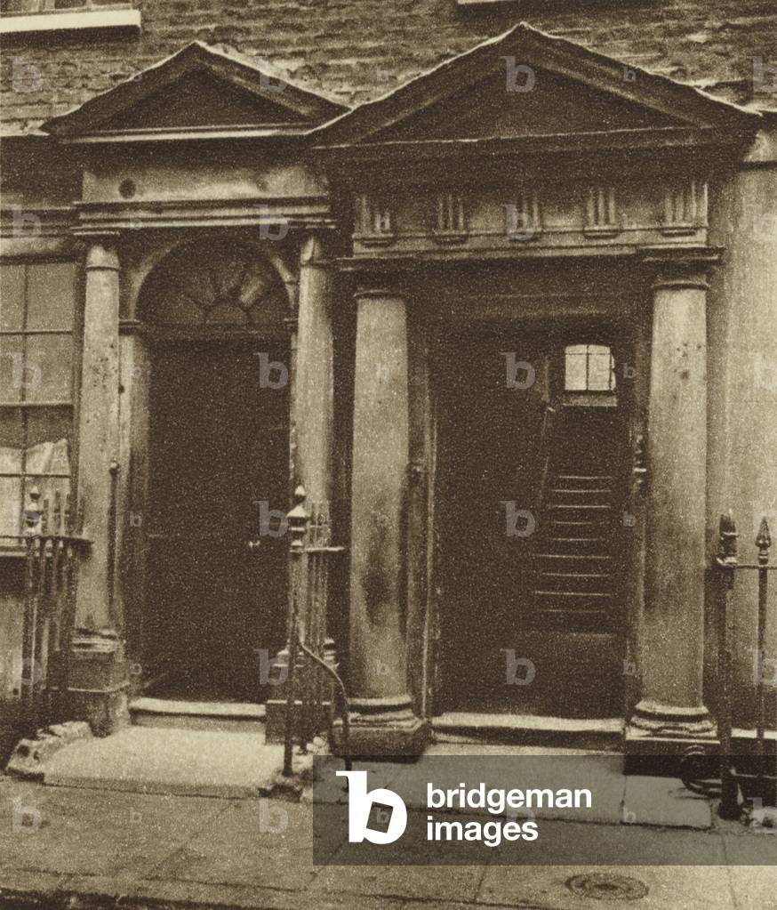 18th Century doorways in Carrington Street, near Shepherd's Market (b/w photo)
