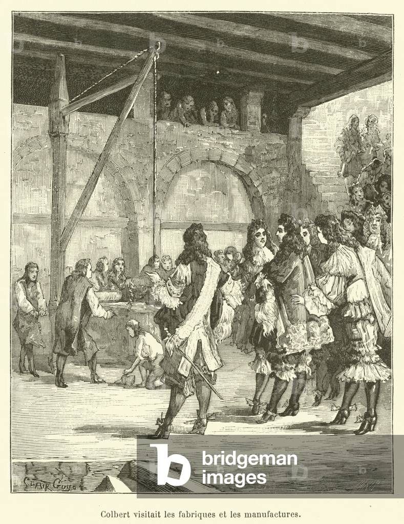Colbert visitait les fabriques et les manufactures (engraving)