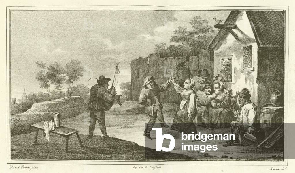 Village festival (engraving)