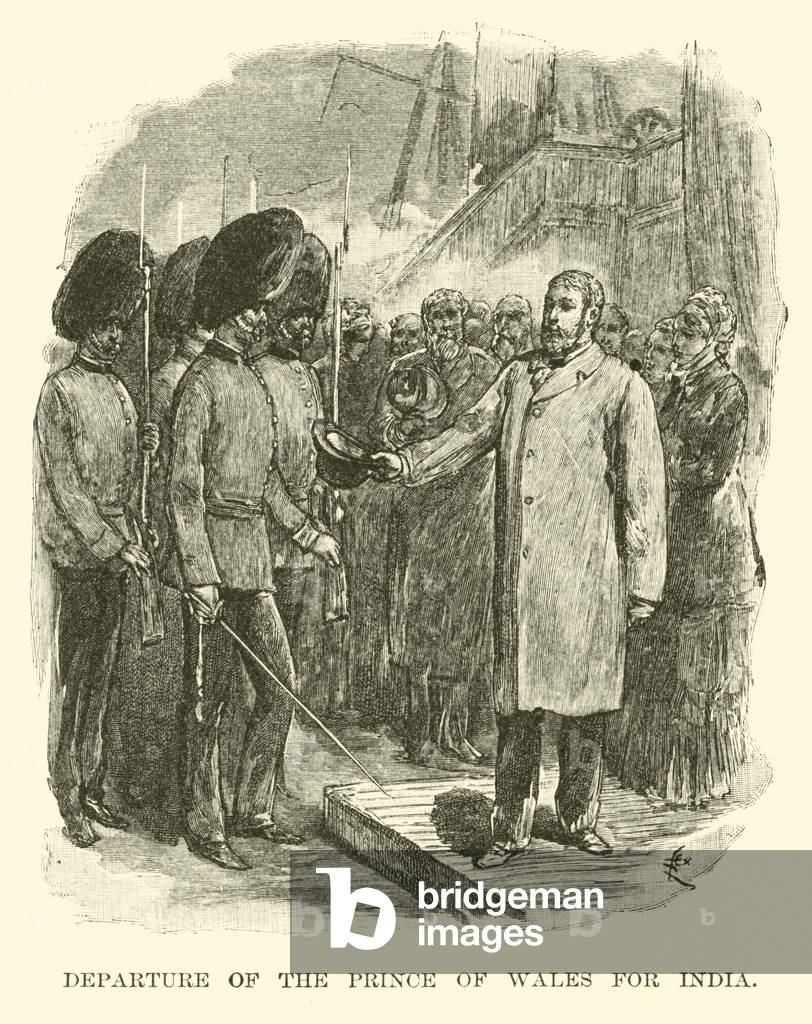 Departure of the Prince of Wales for India (engraving)