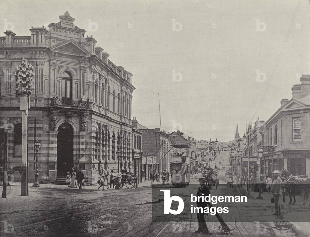 Elizabeth Street, Hobart (b/w photo)
