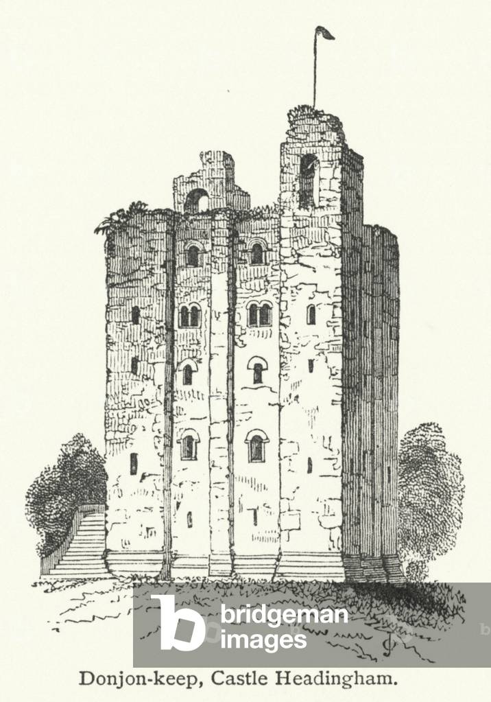 Donjon-keep, Castle Headingham (engraving)