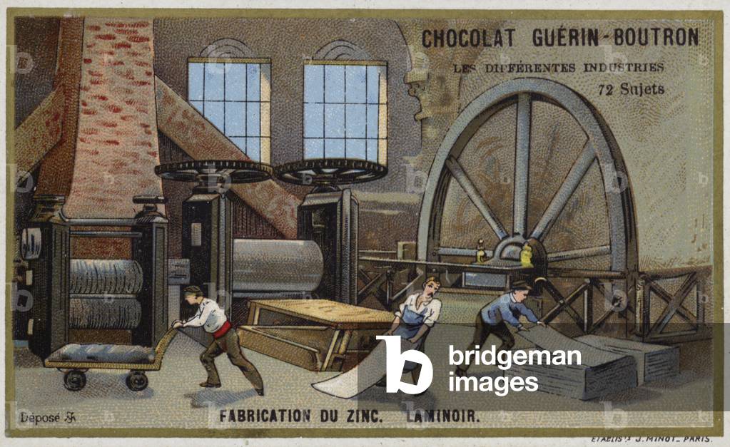 Zinc manufacturing. Roller (chromolitho)