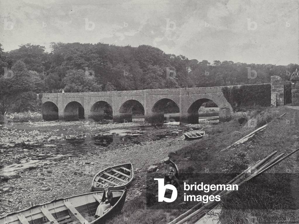 The Castle Bridge, Buncrana (b/w photo)