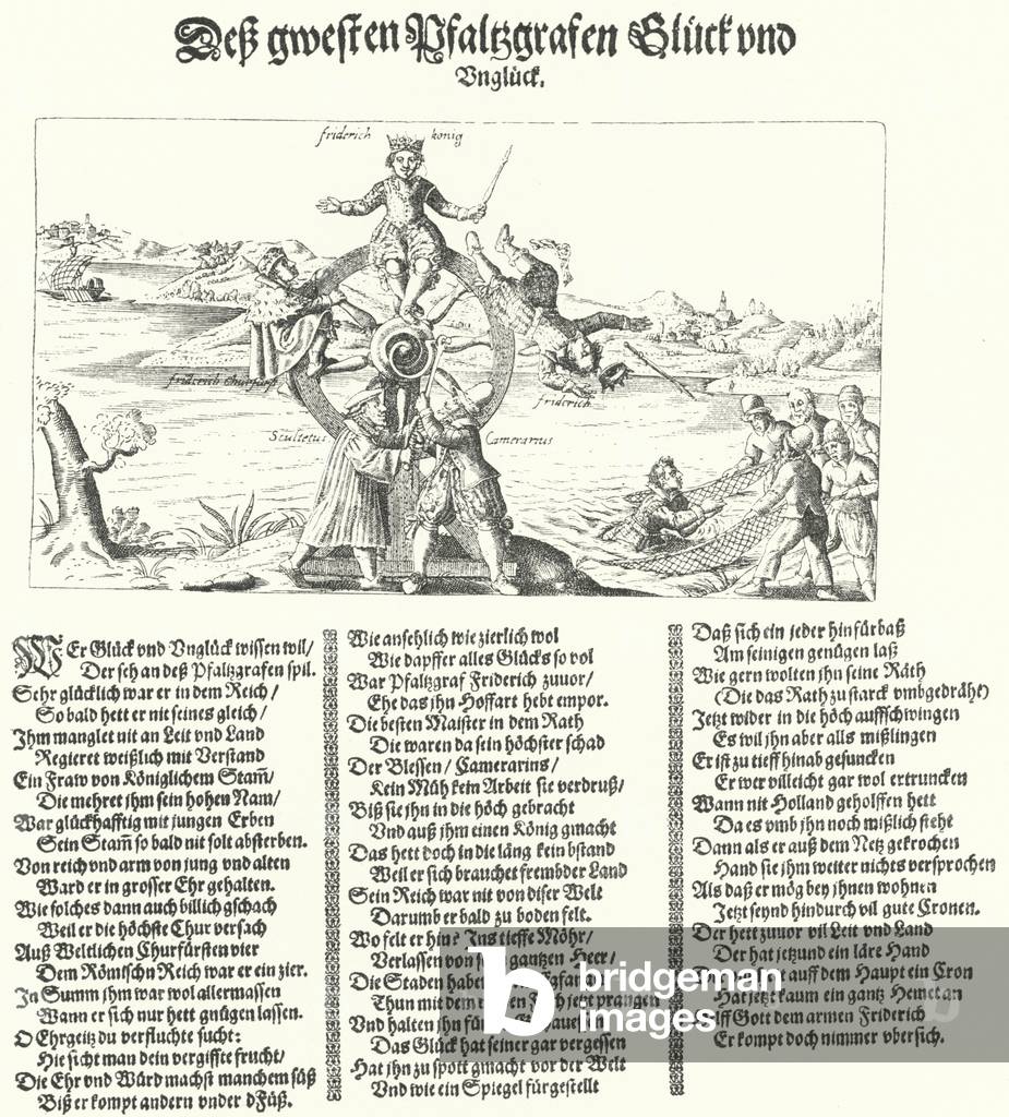 Pamphlet mocking the Winter King, Frederick I of Bohemia, 1621 (engraving)