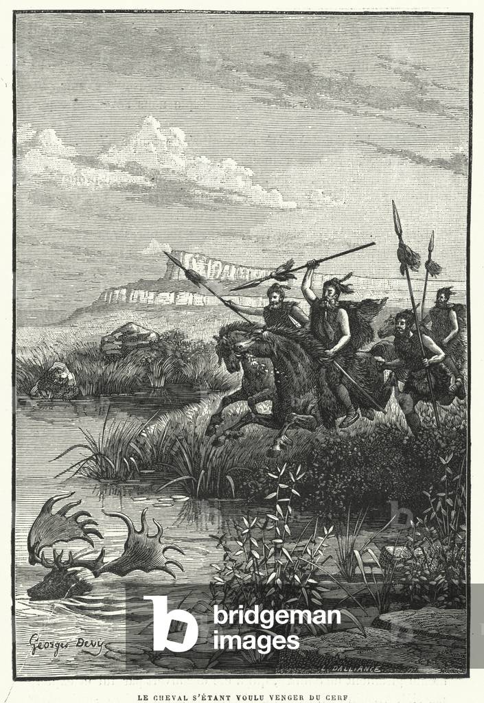 Le Cheval S'Etant Voulu Venger Du Cerf (engraving)
