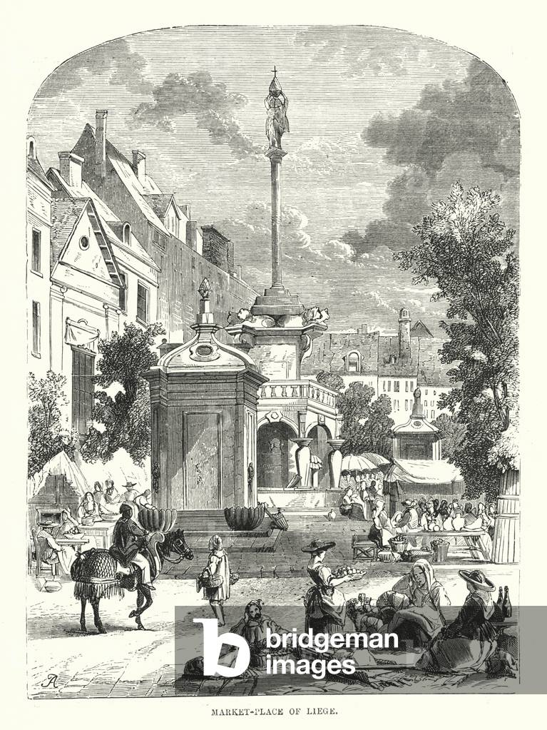 Market-Place of Liege (engraving)