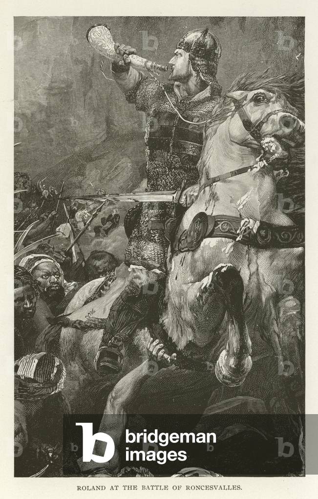 Roland at the Battle of Roncesvalles (engraving)