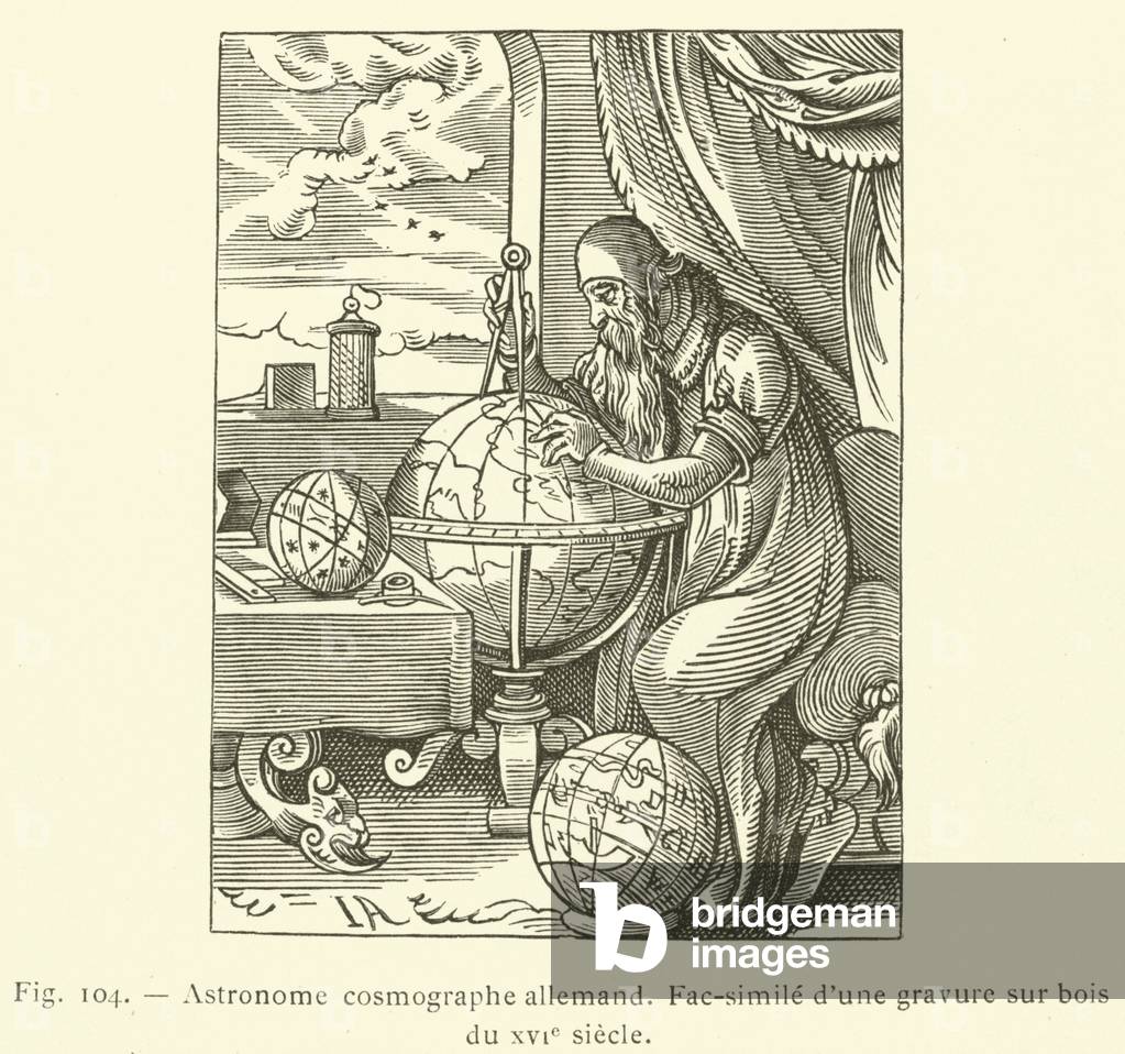 Astronome cosmographe allemand (engraving)