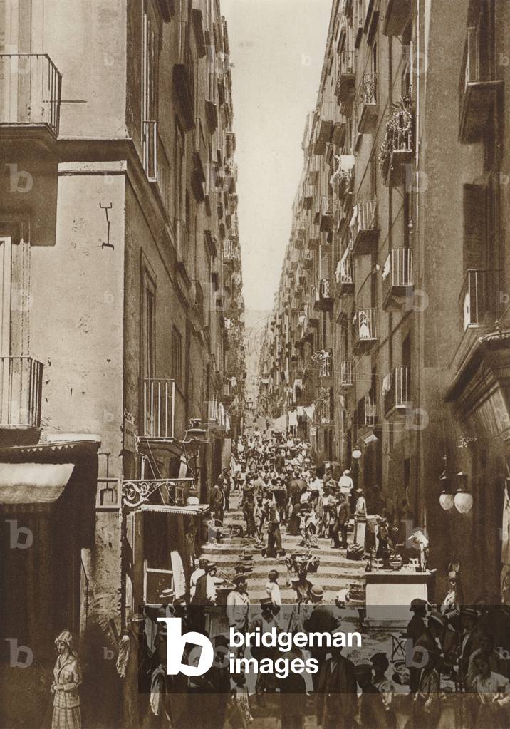 Napoli, Gradoni di Chiaia (b/w photo)