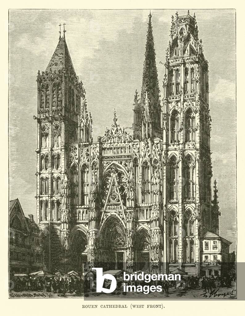 Rouen Cathedral, West front (engraving)