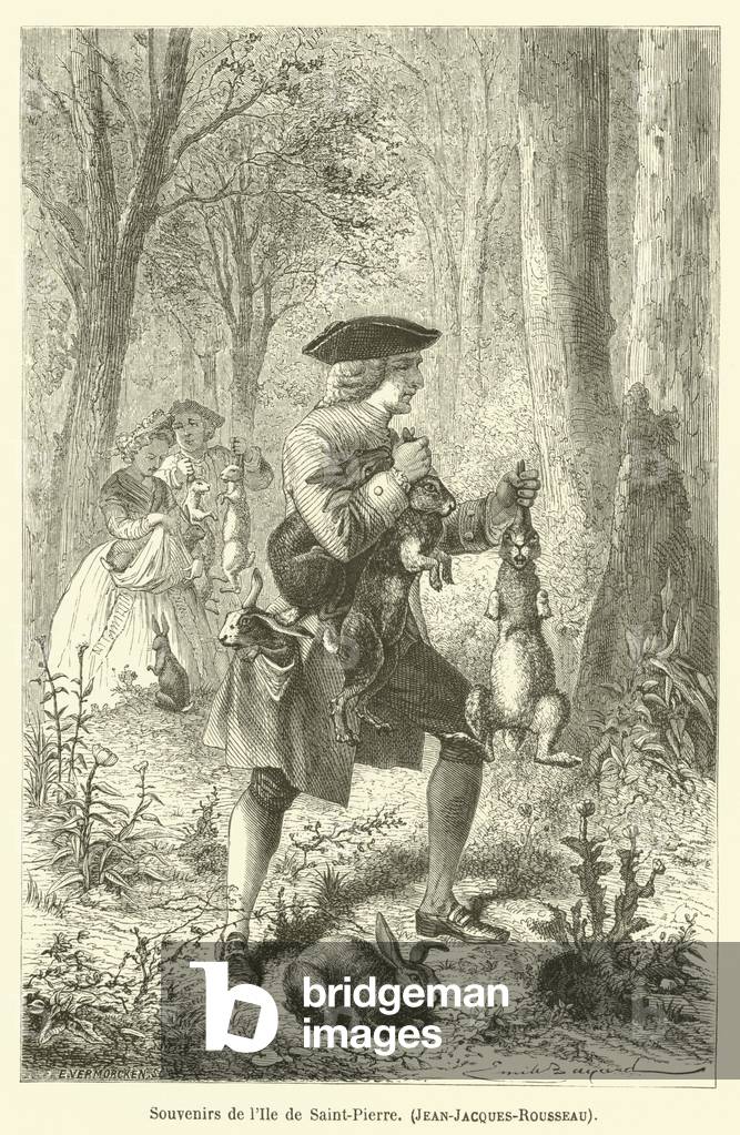 Souvenirs de l'Ile de Saint-Pierre, Jean-Jacques-Rousseau (engraving)