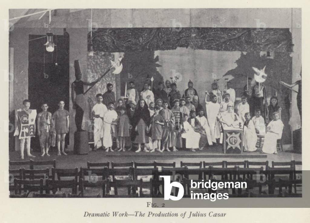 Dramatic Work, The Production of Julius Caesar (b/w photo)