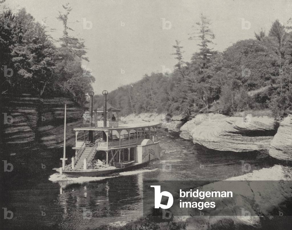The Dells of the Wisconsin River (b/w photo)