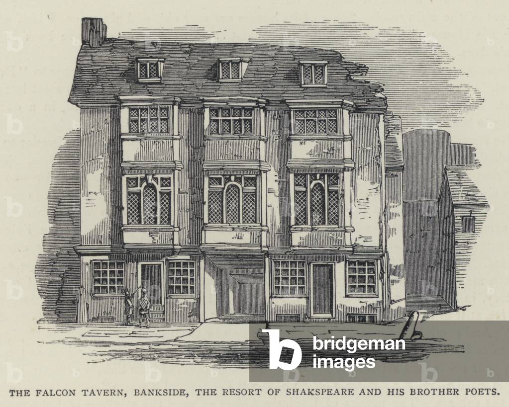 The Falcon Tavern, Bankside, the Resort of Shakspeare and his Brother Poets (engraving)