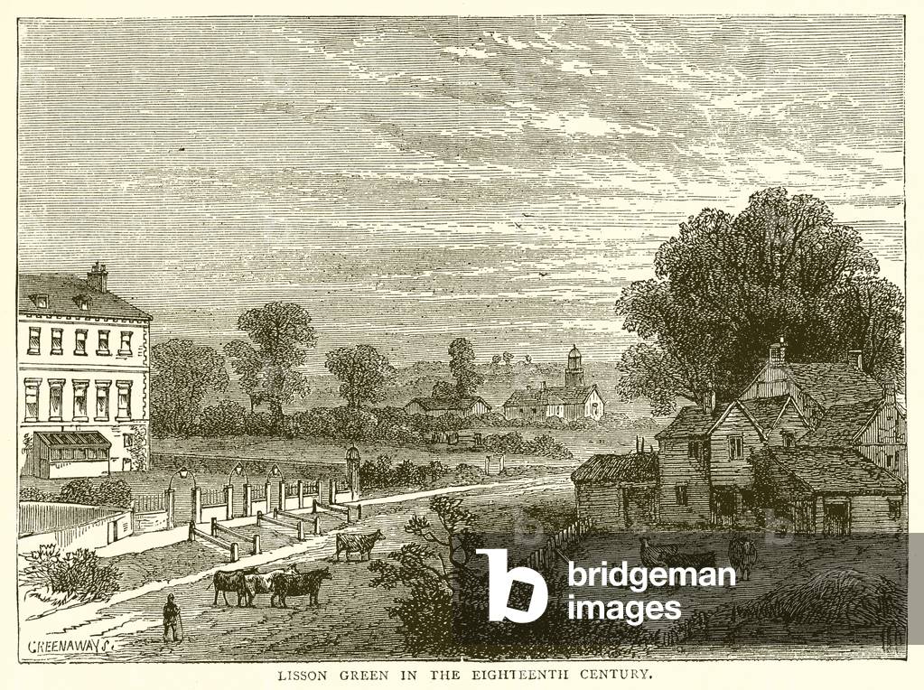 Lisson Green in the Eighteenth Century (engraving)