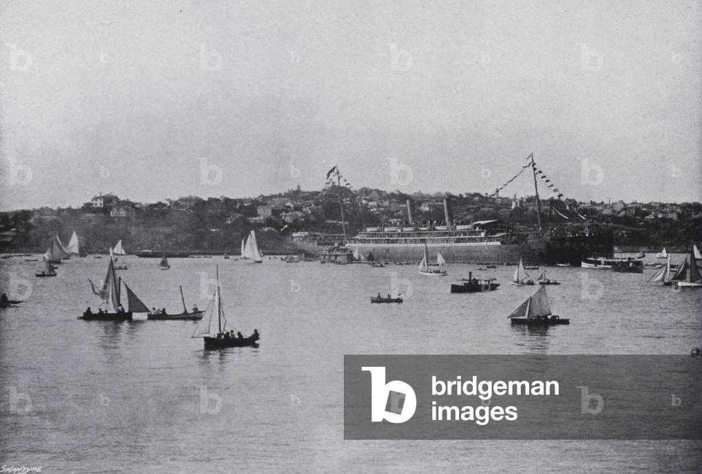 Sydney, NSW: Anniversary Regatta (b/w photo)