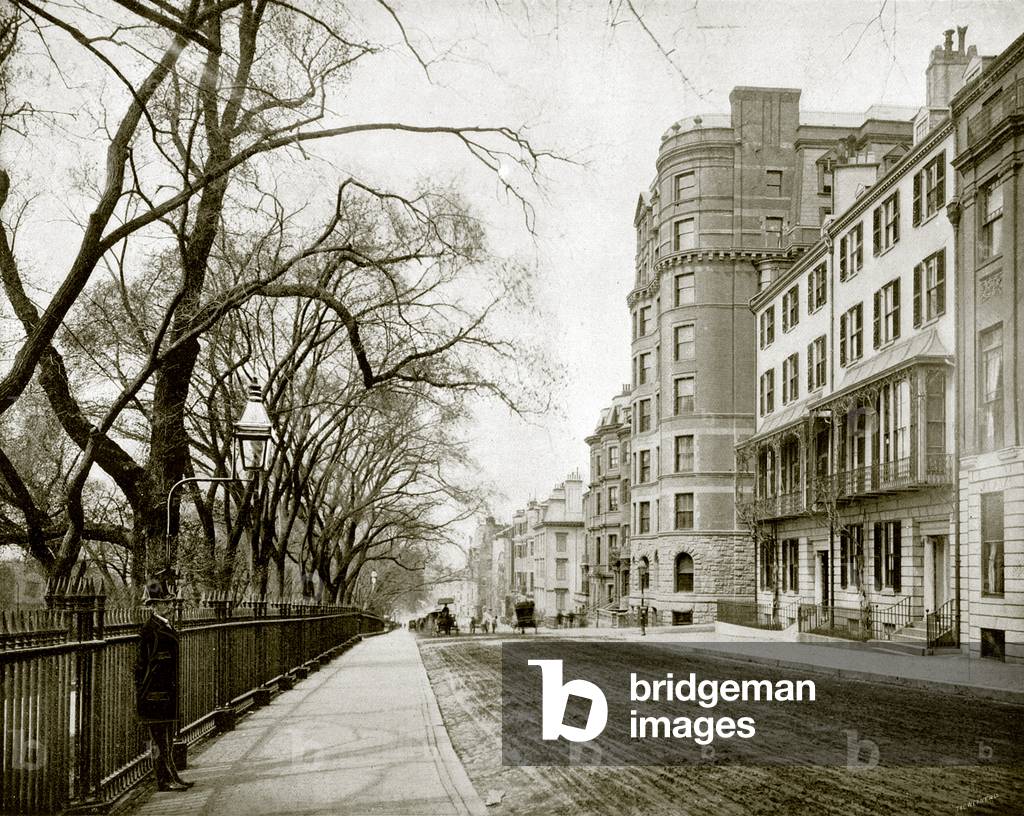 Beacon Street, Boston (b/w photo)