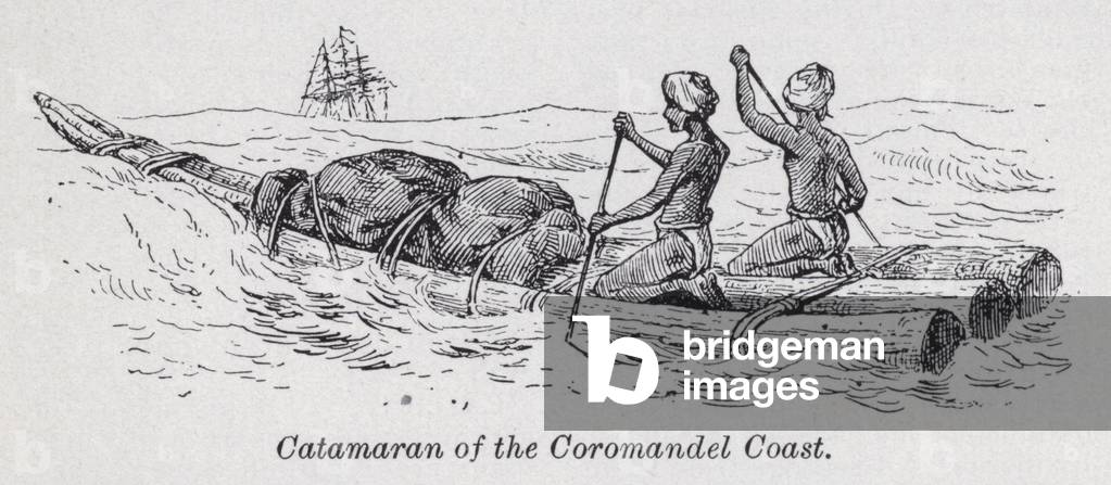 Catamaran of the Coromandel Coast (litho)