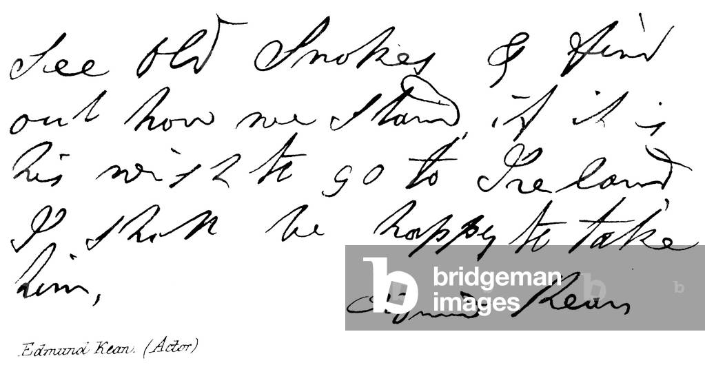 Edmund Kean, (Actor) (engraving)