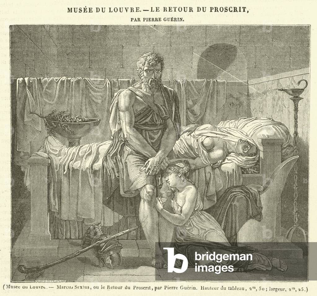 Musee du Louvre, Marcus Sextus, ou le Retour du Proscrit (engraving)