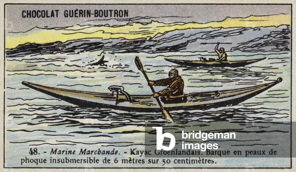 Greenland kayak (chromolitho)