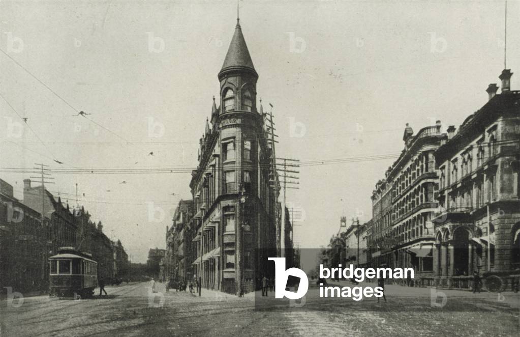 Toronto: Front and Wellington Streets, Looking West from Church Street (b/w photo)