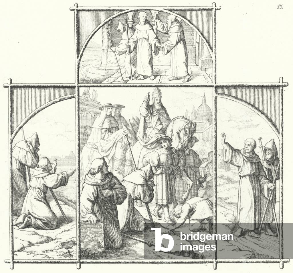 Martin Luther's journey to Rome (engraving)