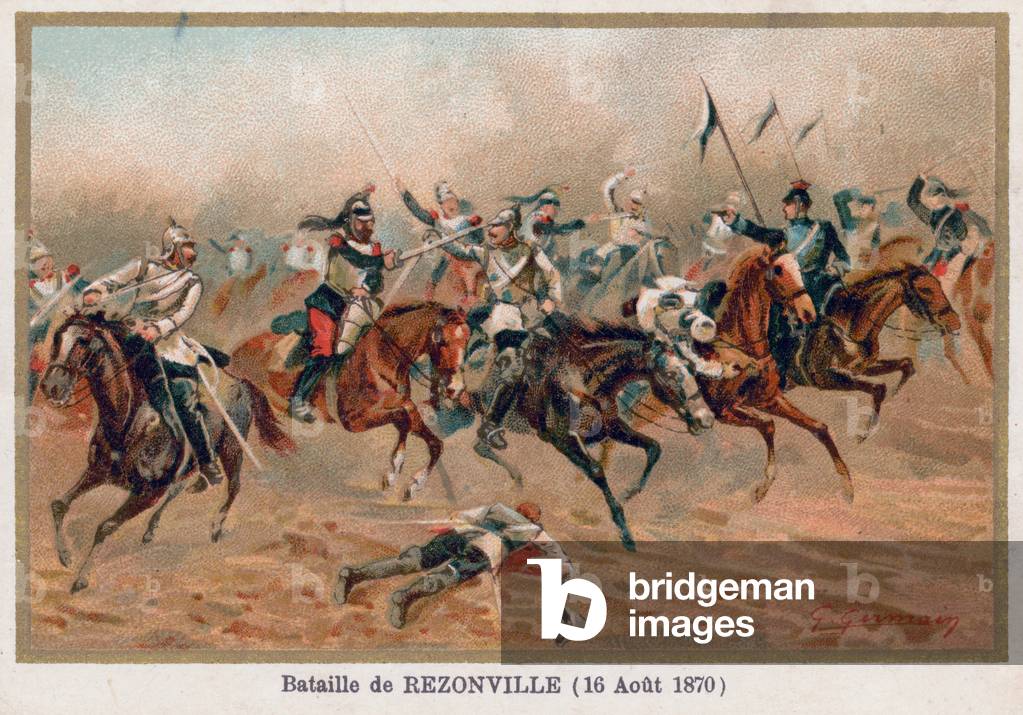 Battle of Rezonville (chromolitho)